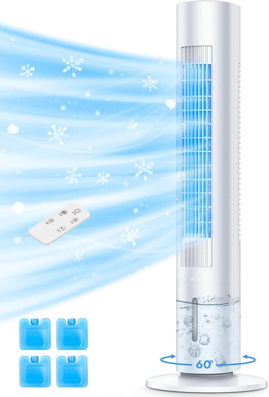MYICY TS03Y 1.210.003.011 Evaporative Air Cooler, 1 Count (Pack of 1), White/Gray