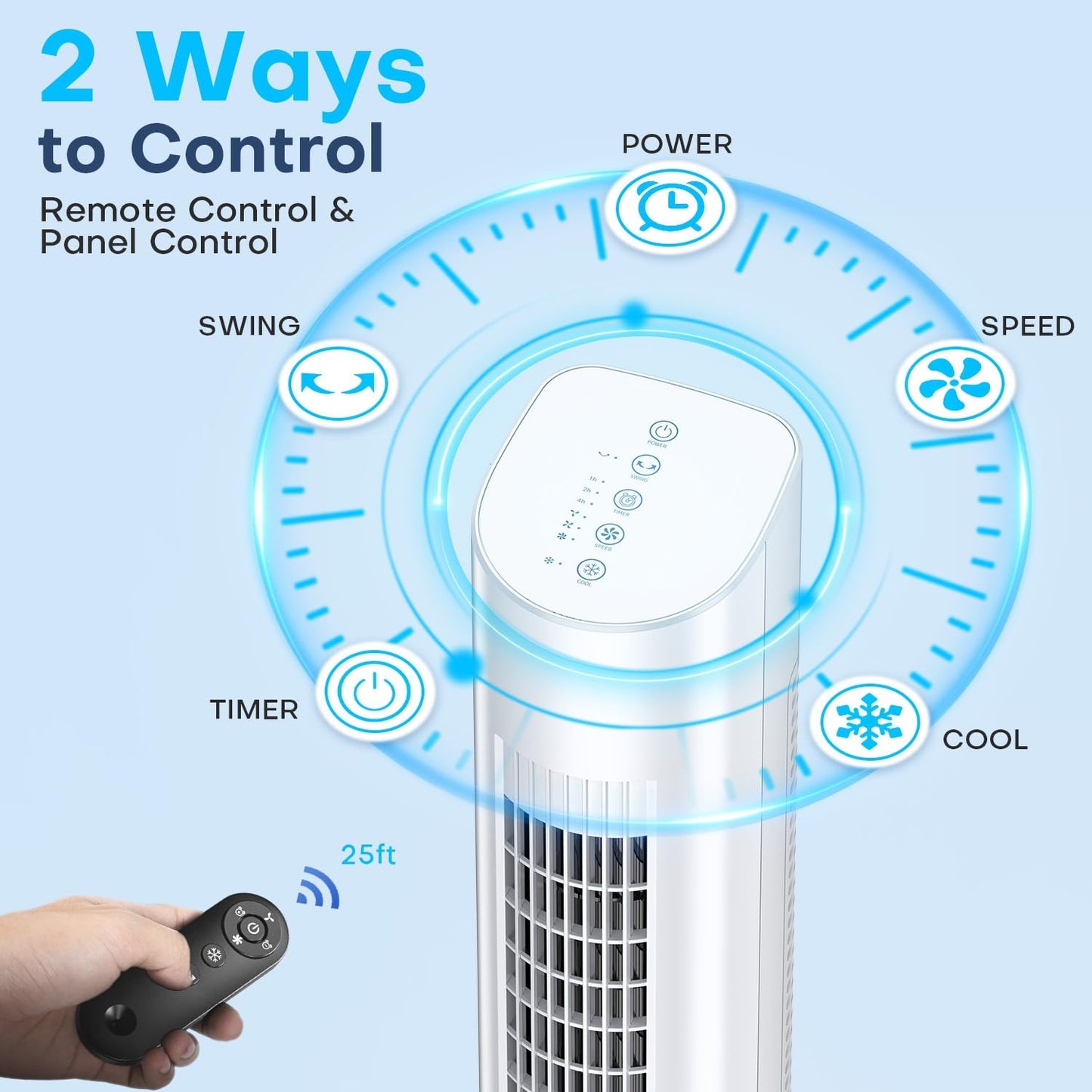 BALKO TS03Y Evaporative Air Cooler, 1 Count (Pack of 1), White